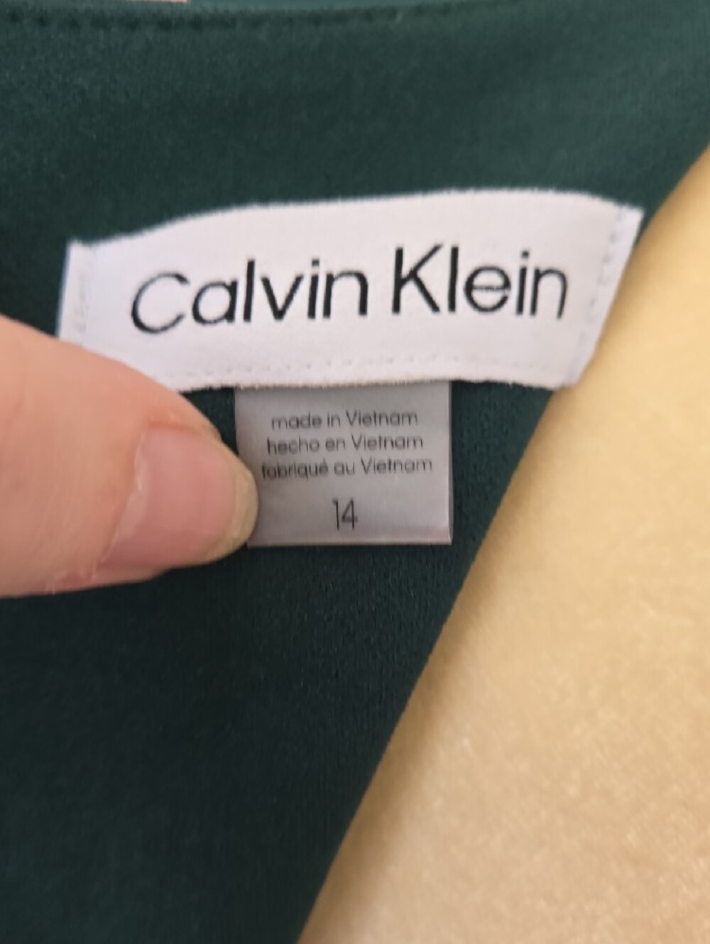 Calvin Klein Deep Green Tulip-Sleeve Midi Sheath Dress - Picture 8 of 10